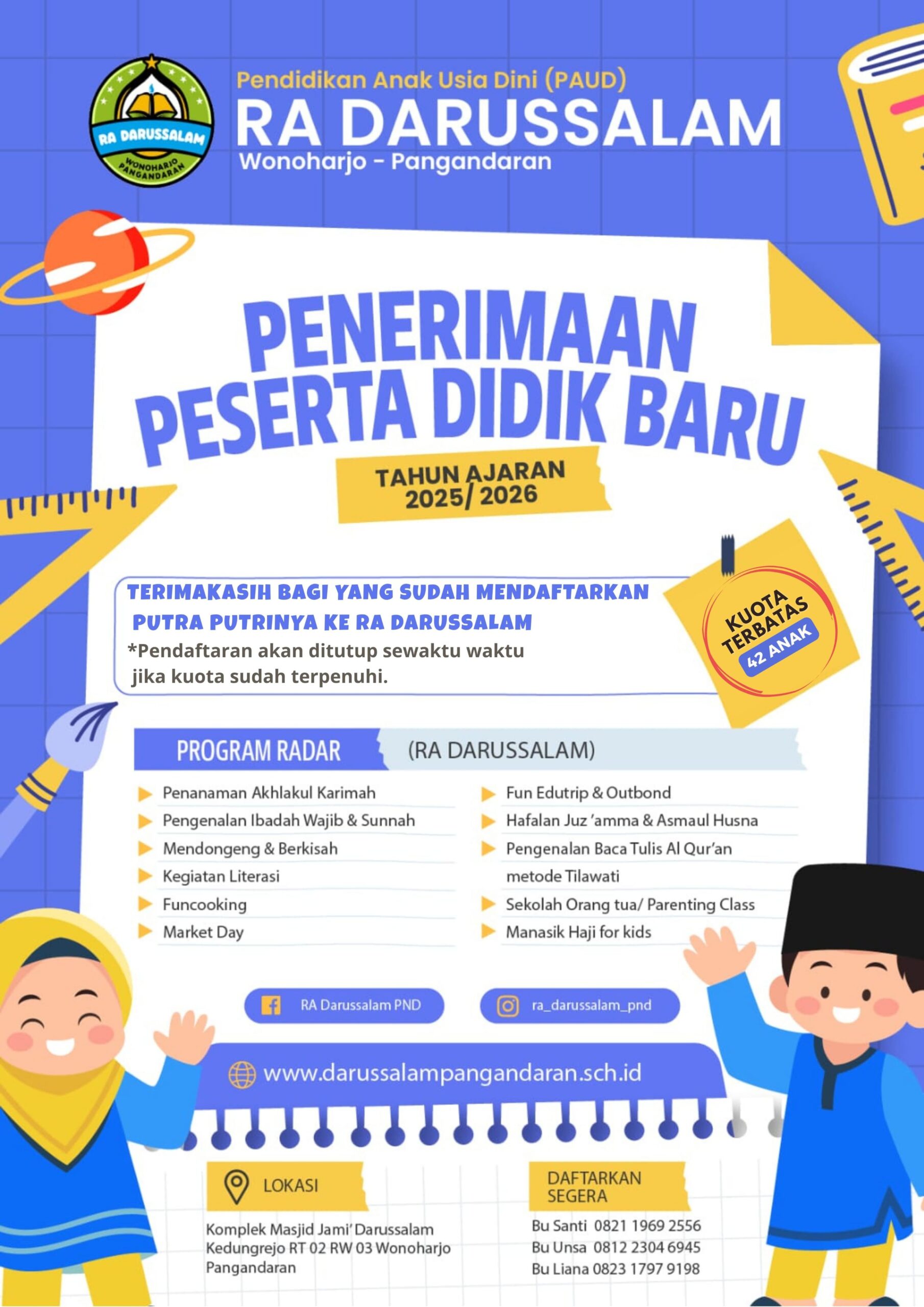 PPDB RA Darussalam Pangandaran